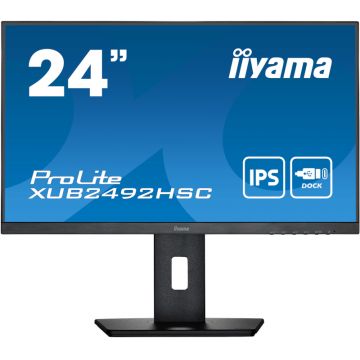 Monitor LED IIyama ProLite XUB2492HSC-B5 23.8 inch FHD IPS 4 ms 75 Hz USB-C