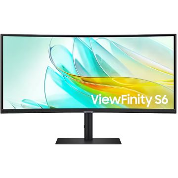 Monitor LED Samsung ViewFinity S6 LS34C652UAUXEN Curbat 34 inch UWQHD VA 5 ms 100 Hz KVM USB-C HDR FreeSync