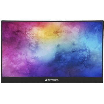 Monitor LED Verbatim Portabil 49590 14 inch FHD IPS 6 ms 60 Hz USB-C HDR FreeSync