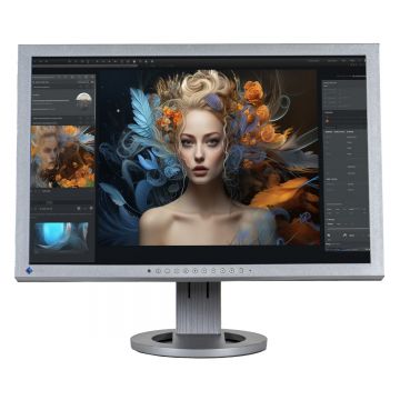 EIZO FlexScan S2433W  24 LCD  1920 x 1200 Full HD  16:10  displayport  negru - argintiu  monitor refurbished