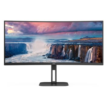 Monitor LED AOC CU34V5C/BK Curbat 34 inch UWQHD VA 1 ms 100 Hz USB-C FreeSync