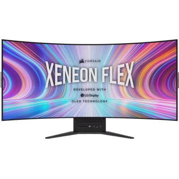 Monitor LED Corsair Gaming XENEON Flex 45 inch UWQHD OLED 0.03 ms 240 Hz USB-C HDR FreeSync Premium & G-Sync Compatible