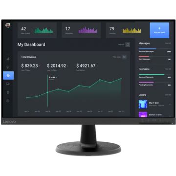 Monitor LED Lenovo D24-45 23.8 inch FHD VA 4 ms 75 Hz FreeSync