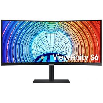 Monitor LED Samsung ViewFinity S6 S65UA LS34A650UBUXEN Curbat 34 inch UWQHD VA 5 ms 100 Hz USB-C HDR FreeSync