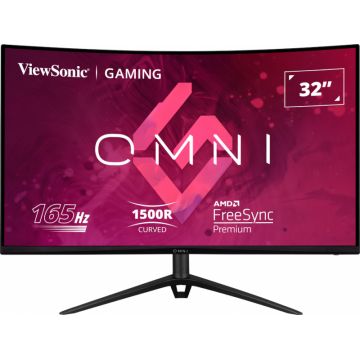 Monitor LED ViewSonic Gaming VX3218-PC-MHDJ Curbat 31.5 inch FHD VA 1 ms 165 Hz FreeSync