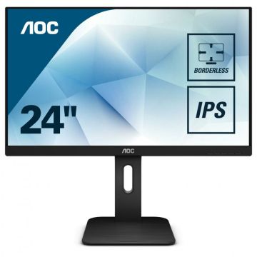 AOC Monitor LED IPS AOC 23.8, Full HD, Display Port, Negru, 24P1