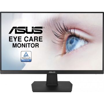 Asus Monitor ASUS VA24EHE, Eye Care, 23.8 FHD, IPS, Framless, 75Hz, 5 ms, Adaptive-Sync, Negru