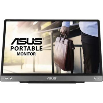 Asus Monitor portabil Asus ZenScreen 14inch Full HD IPS Flicker Free, MB14AC, Gri