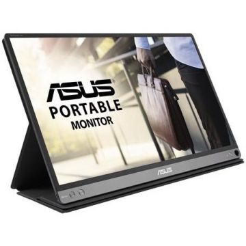 Asus Monitor portabil USB ASUS ZenScreen 15,6, FHD, baterie încorporată, soluție Hybrid Signal, USB Type-C, Flicker Free, MB16AP