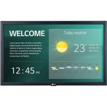 LG Monitor IPS LED LG 21.5 22SM3G-B, Full HD (1920 x 1080), HDMi, Boxe (Negru)