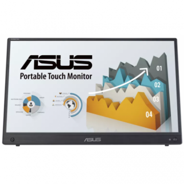 Asus Display interactiv ASUS Seria ZenScreen Touch MB16AHT, 15.6 inch, 1920x1080pixeli, Negru