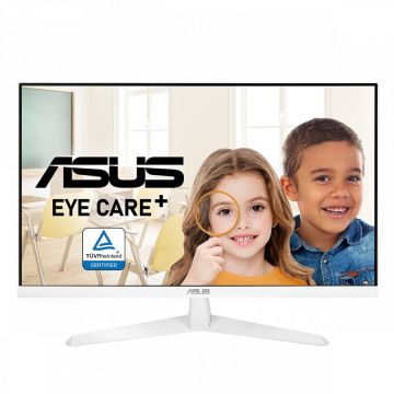 Asus Monitor ASUS VY279HE-W, 27 FHD,1920x1080, IPS, 75Hz, IPS, 1ms, Blue Light Filter, Flicker Free, HDMI, D-Sub, Antibacterian, Alb