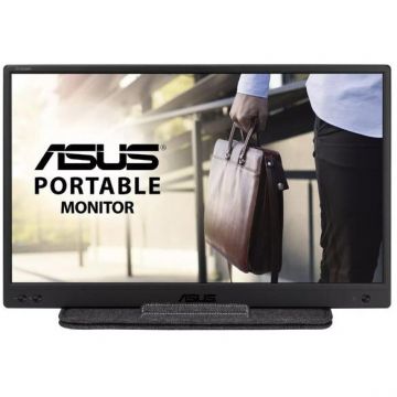 Asus Monitor Portabil IPS LED ASUS ZenScreen 15.6 MB166B, Full HD (1920 x 1080), USB, Negru