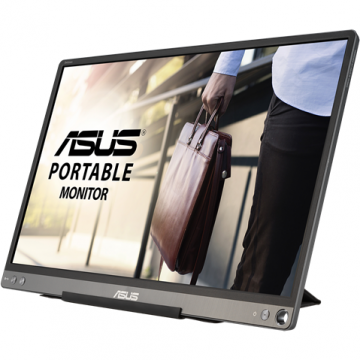 Asus Monitor portabil LCD IPS ASUS ZenScreen MB16ACE, 15.6, Full HD, Flicker Free, gri inchis