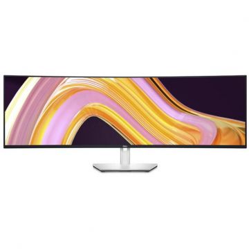 Dell Monitor IPS LED Dell UltraSharp 49 U4924DW, 5K Dual QHD (5120 x 1440), HDMI, DisplayPort, Ecran curbat, Boxe, Negru/Argintiu