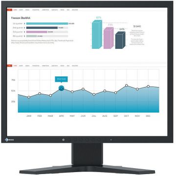 EIZO Monitor IPS LED EIZO 19 S1934H-BK, 1280 x 1024, VGA, DVI, DisplayPort, Boxe, 14 ms (Negru)