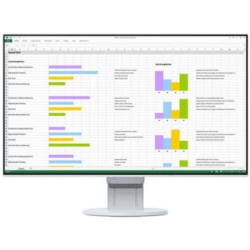 EIZO Monitor IPS LED EIZO 23.8 EV2451-WT, Full HD (1920 x 1080), VGA, DVI, HDMI, DIsplayPort, Pivot, 5 ms (Alb)