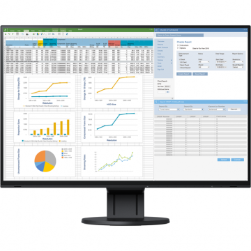 EIZO Monitor IPS LED EIZO 24 EV2457-BK, 1920 x 1200, DVI, HDMI, DisplayPort, Pivot (Negru)