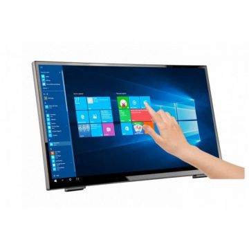 HANNSPREE Monitor LED HANNSPREE HT248PPB Touchscreen, 23.8, WIDE, FULL HD, D-Sub, HDMI, DP, NEGRU