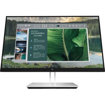 HP Monitor IPS LED HP 23.8 E24u G4, Full HD, 1920 x 1080, HDMI, DisplayPort,Negru/Argintiu