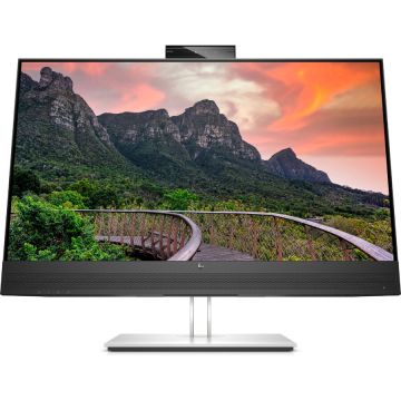 HP Monitor IPS LED HP 27 E27M, QHD (2560 x 1440), HDMI, DisplayPort, Retea, Camera Web 5Mpx, Boxe, Negru/Argintiu