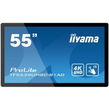 IIYAMA Monitor Interactiv Iiyama ProLite Seria TF4939UHSC-B1AG, 55inch 3840x2160, Negru
