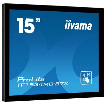 IIYAMA Monitor Tactil Iiyama ProLite TF1534MC-B7X 15 OpenFrame 4:3 IP65, Negru