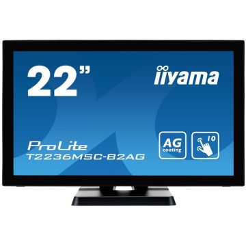 IIYAMA Monitor touchscreen iiyama ProLite T2236MSC-B2AG, 21.5, PCAP, negru