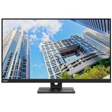 Lenovo Monitor IPS LED Lenovo 28 ThinkVision E28u-20, Ultra HD 3840 x 2160, HDMI, DisplayPort, Pivot, Boxe Negru