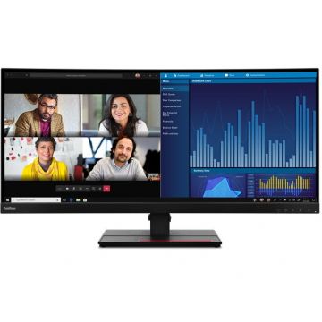 Lenovo Monitor Lenovo ThinkVision P34w-20, 34inch WQHD, 6ms, Negru