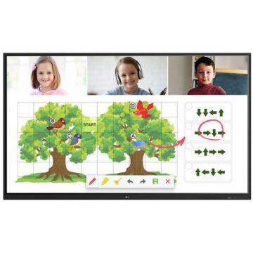 Lg Tabla interactiva IPS LED LG 65 65TR3DJ-B, UltraHD (3840 x 2160), HDMI, WiFi, Boxe, Touchscreen, Negru