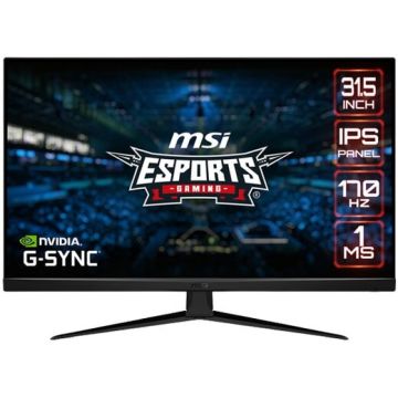 MSI Monitor Gaming IPS LED MSI 31.5 G321Q, QHD (2560 x 1440), HDMI, DisplayPort, AMD FreeSync, Nvidia G-Sync, 170 Hz, 1 ms, Negru