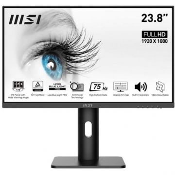 MSI Monitor IPS LED MSI PRO 23.8 MP243P, Full HD (1920 x 1080), HDMI, DisplayPort, Pivot, Boxe, egru MSI Monitor IPS LED MSI PRO 23.8 MP243P, Full HD (1920 x 1080), HDMI, DisplayPort, Pivot, Boxe, egru