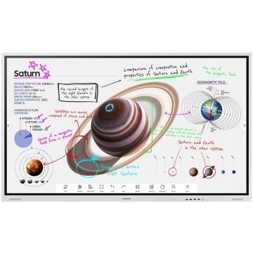 Samsung Display interactiv Samsung Flip Pro WM75B LH75WMBWLGCXEN, 75inch, 3840x2160, Ultra HD 4K, Touch, 60 Hz, Wi-Fi