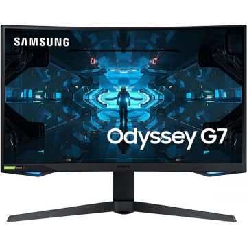 Samsung Monitor Gaming curbat LED VA SAMSUNG Odyssey G7 LC27G75TQSPXEN, 27, QHD, 240Hz, AMD FreeSync Premium Pro, G-Sync, Negru
