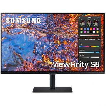Samsung Monitor IPS LED Samsung ViewFinity 32 LS32B800PXUXEN, Ultra HD (3840 x 2160), HDMI, DisplayPort, Pivot, Negru