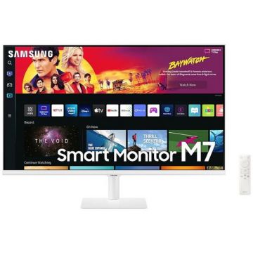 Samsung Monitor VA LED Samsung M7 32 M701B, Ultra HD (3840 x 2160), HDMI, Bluetooth, Smart TV Experience, Boxe, Alb