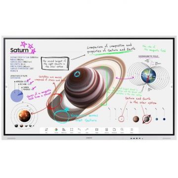 Samsung Tabla Interactiva Samsung Flip Pro 85 WM85B, Ultra HD (3840 x 2160), HDMI, DisplayPort, Wi-Fi, Touchscreen, Negru