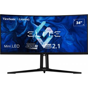VIEWSONIC Monitor LED ViewSonic Gaming XG341C-2K Curbat 34 inch UWQHD VA 1 ms 200 Hz USB-C HDR FreeSync Premium Pro, Negru